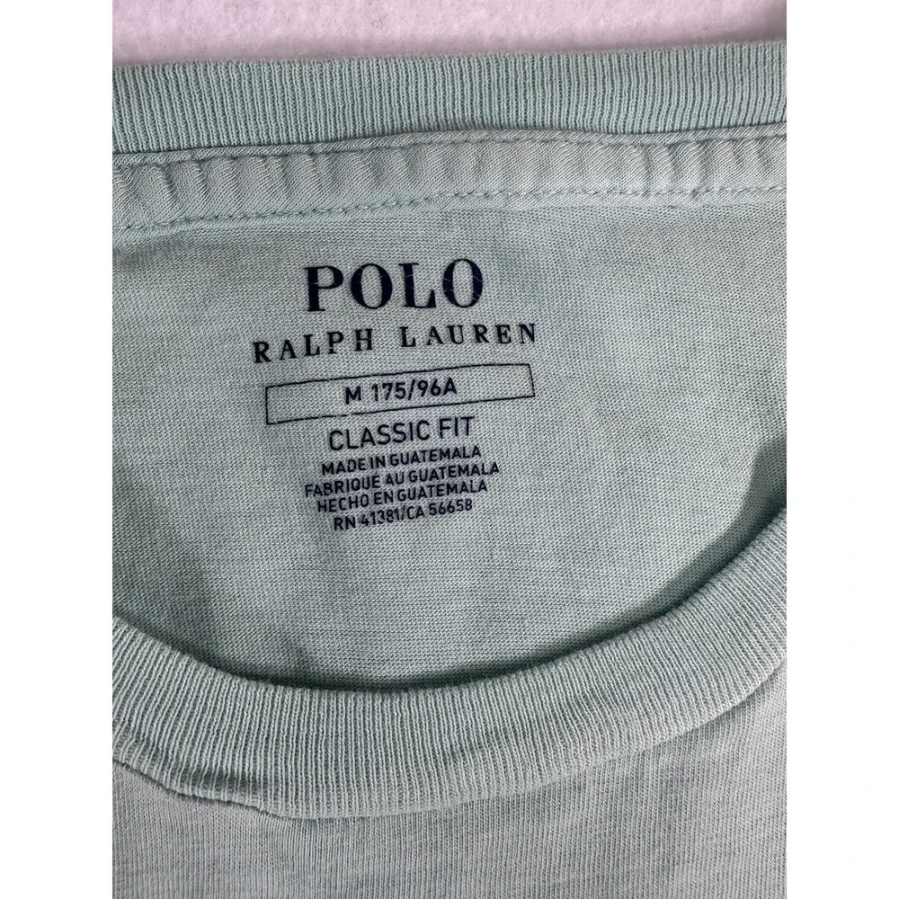Polo Ralph Lauren Men's M Green Graphic T-Shirt Classic Fit Logo Cotton T